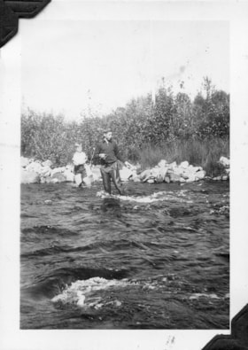 Jack and Roddie fishing at the Hatchery. (Images are provided for educational and research purposes only. Other use requires permission, please contact the Museum.) thumbnail