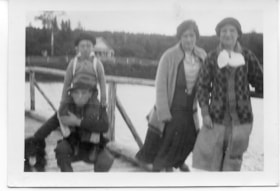 Group on Babine River bridge. (Images are provided for educational and research purposes only. Other use requires permission, please contact the Museum.) thumbnail