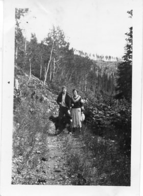 Jack, Mary, and Blackie near Duthie Mine. (Images are provided for educational and research purposes only. Other use requires permission, please contact the Museum.) thumbnail