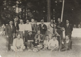 Baseball team posing for picture. (Images are provided for educational and research purposes only. Other use requires permission, please contact the Museum.) thumbnail