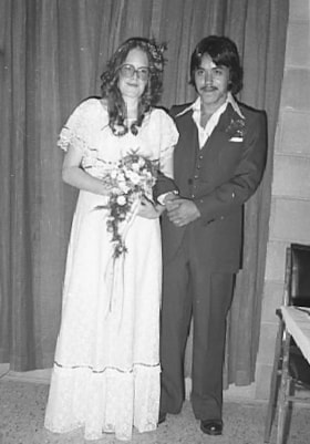 Kathy Young and Lawrence Tiljoe wedding photo. (Images are provided for educational and research purposes only. Other use requires permission, please contact the Museum.) thumbnail