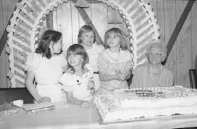 Flora Sullivan's 88th birthday party. (Images are provided for educational and research purposes only. Other use requires permission, please contact the Museum.) thumbnail
