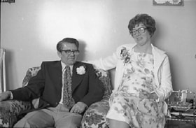 Abe and Ethel Weins on their wedding anniversary. (Images are provided for educational and research purposes only. Other use requires permission, please contact the Museum.) thumbnail