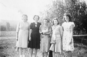 Five members of the Houston Women's Institute. (Images are provided for educational and research purposes only. Other use requires permission, please contact the Museum.) thumbnail