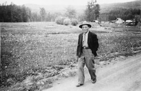 Joe Galati walking to Church. (Images are provided for educational and research purposes only. Other use requires permission, please contact the Museum.) thumbnail
