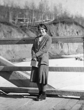 Betty Dungate on Silverthorne Bridge. (Images are provided for educational and research purposes only. Other use requires permission, please contact the Museum.) thumbnail