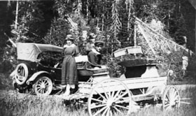 Ford and democrat wagon in Topley. (Images are provided for educational and research purposes only. Other use requires permission, please contact the Museum.) thumbnail