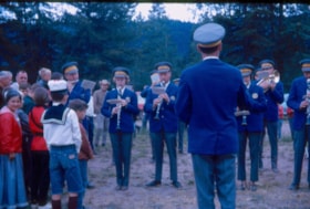 Smithers Band at the Smithers Jubilee 50th anniversary parade. (Images are provided for educational and research purposes only. Other use requires permission, please contact the Museum.) thumbnail