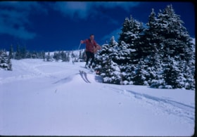 Larry Lutz skiing in Smithers. (Images are provided for educational and research purposes only. Other use requires permission, please contact the Museum.) thumbnail