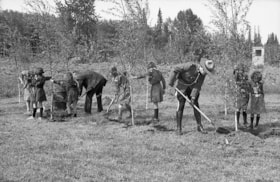 Tree-planting at Houston Canada Day celebrations. (Images are provided for educational and research purposes only. Other use requires permission, please contact the Museum.) thumbnail
