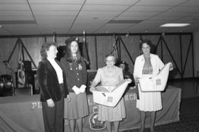 Houston Legion Auxiliary presenting car seats to Houston Women's Institute. (Images are provided for educational and research purposes only. Other use requires permission, please contact the Museum.) thumbnail