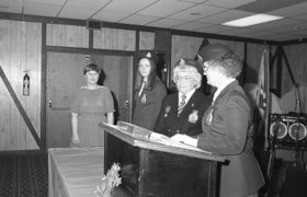 Installation of Houston Legion Auxiliary members, 1985. (Images are provided for educational and research purposes only. Other use requires permission, please contact the Museum.) thumbnail