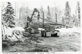 Loading timber from Dungate's swamp. (Images are provided for educational and research purposes only. Other use requires permission, please contact the Museum.) thumbnail