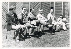Five men and a child at Northwood open house. (Images are provided for educational and research purposes only. Other use requires permission, please contact the Museum.) thumbnail