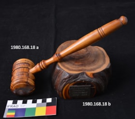 Gavel and Block. (Images are provided for educational and research purposes only. Other use requires permission, please contact the Museum.) thumbnail