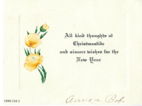 Greeting Card. (Images are provided for educational and research purposes only. Other use requires permission, please contact the Museum.) thumbnail