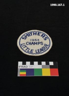 1964 Little League Champs Badge. (Images are provided for educational and research purposes only. Other use requires permission, please contact the Museum.) thumbnail
