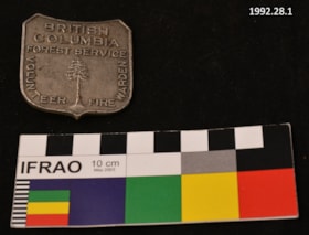 BC Forest Service Pin. (Images are provided for educational and research purposes only. Other use requires permission, please contact the Museum.) thumbnail