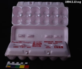 Large Bulkley Valley Styrofoam Egg Cartons. (Images are provided for educational and research purposes only. Other use requires permission, please contact the Museum.) thumbnail