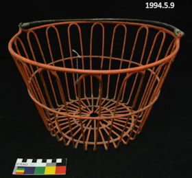 Wire Metal Egg Basket. (Images are provided for educational and research purposes only. Other use requires permission, please contact the Museum.) thumbnail