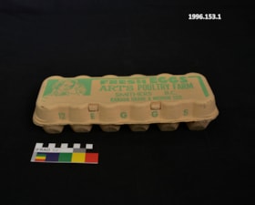 Egg carton. (Images are provided for educational and research purposes only. Other use requires permission, please contact the Museum.) thumbnail