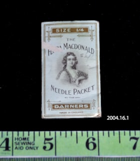 The Flora MacDonald Needle Packet. (Images are provided for educational and research purposes only. Other use requires permission, please contact the Museum.) thumbnail