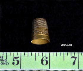 Decorated Thimble. (Images are provided for educational and research purposes only. Other use requires permission, please contact the Museum.) thumbnail