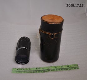 Camera Lens and Case. (Images are provided for educational and research purposes only. Other use requires permission, please contact the Museum.) thumbnail