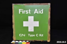 First aid kit. (Images are provided for educational and research purposes only. Other use requires permission, please contact the Museum.) thumbnail