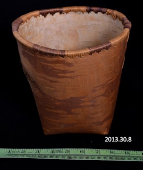 Birch Bark Basket. (Images are provided for educational and research purposes only. Other use requires permission, please contact the Museum.) thumbnail