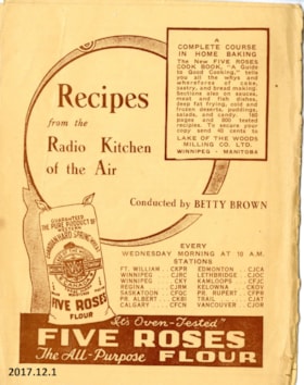 Recipe Booklet. (Images are provided for educational and research purposes only. Other use requires permission, please contact the Museum.) thumbnail