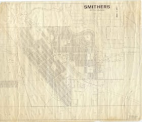 Smithers British Columbia, town plot map thumbnail